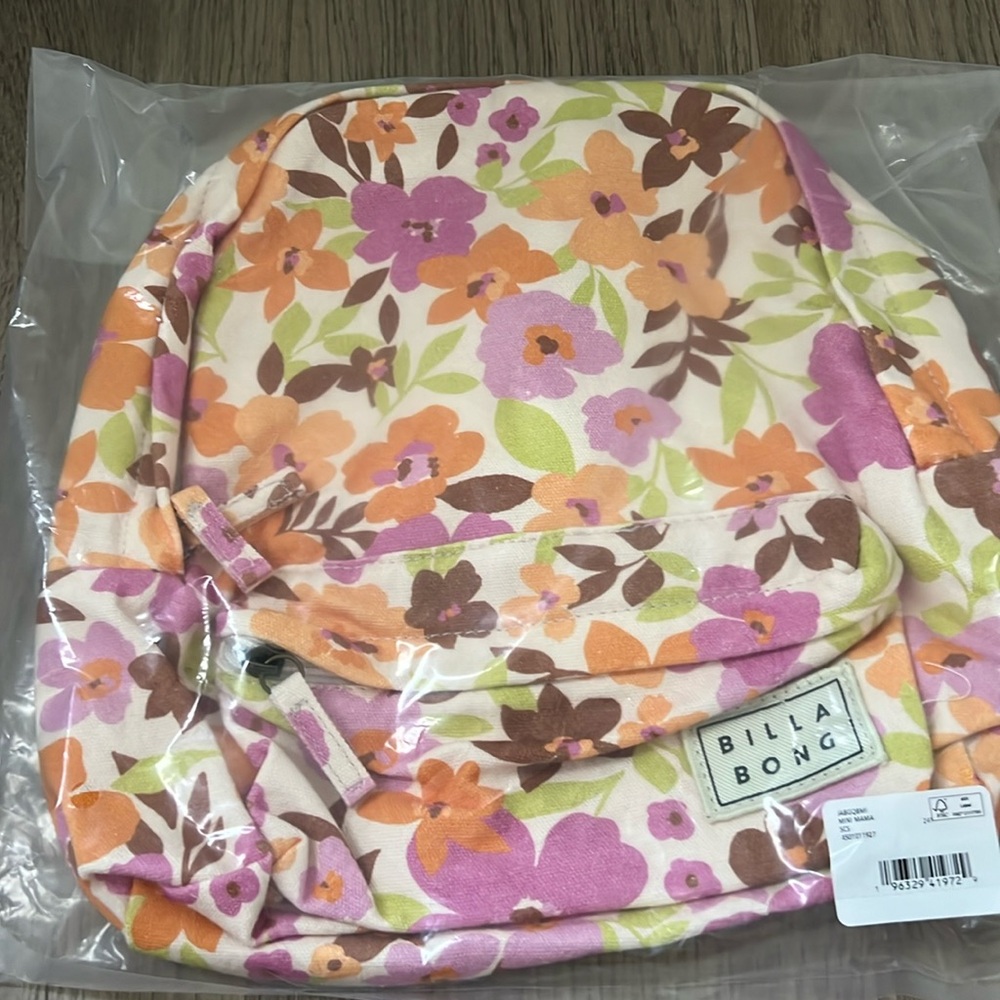 Billabong Floral Mini Mama  Backpack NWT